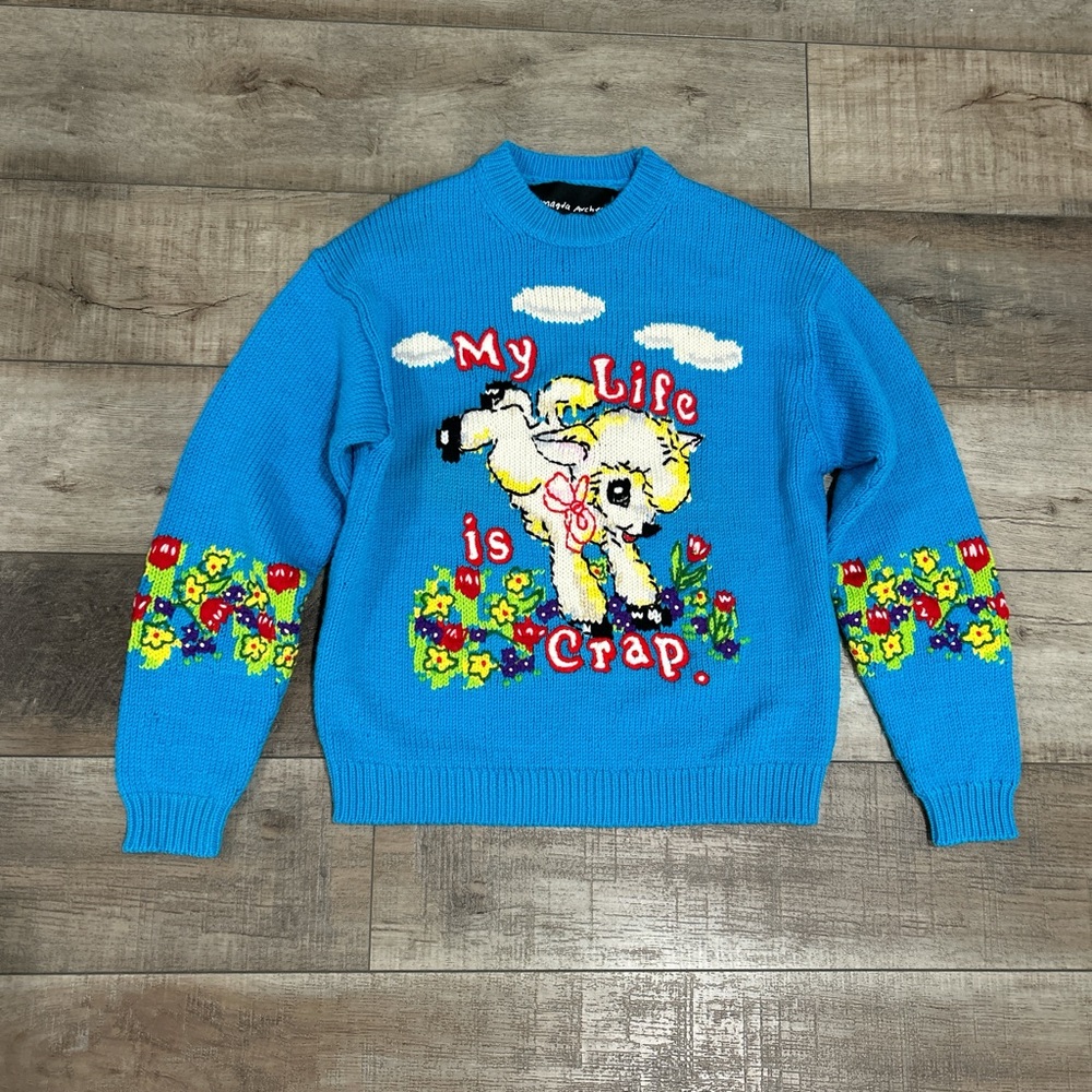 Marc Jacobs x Magda Archer my life is crap wool sweater - Picture 4 of 10
